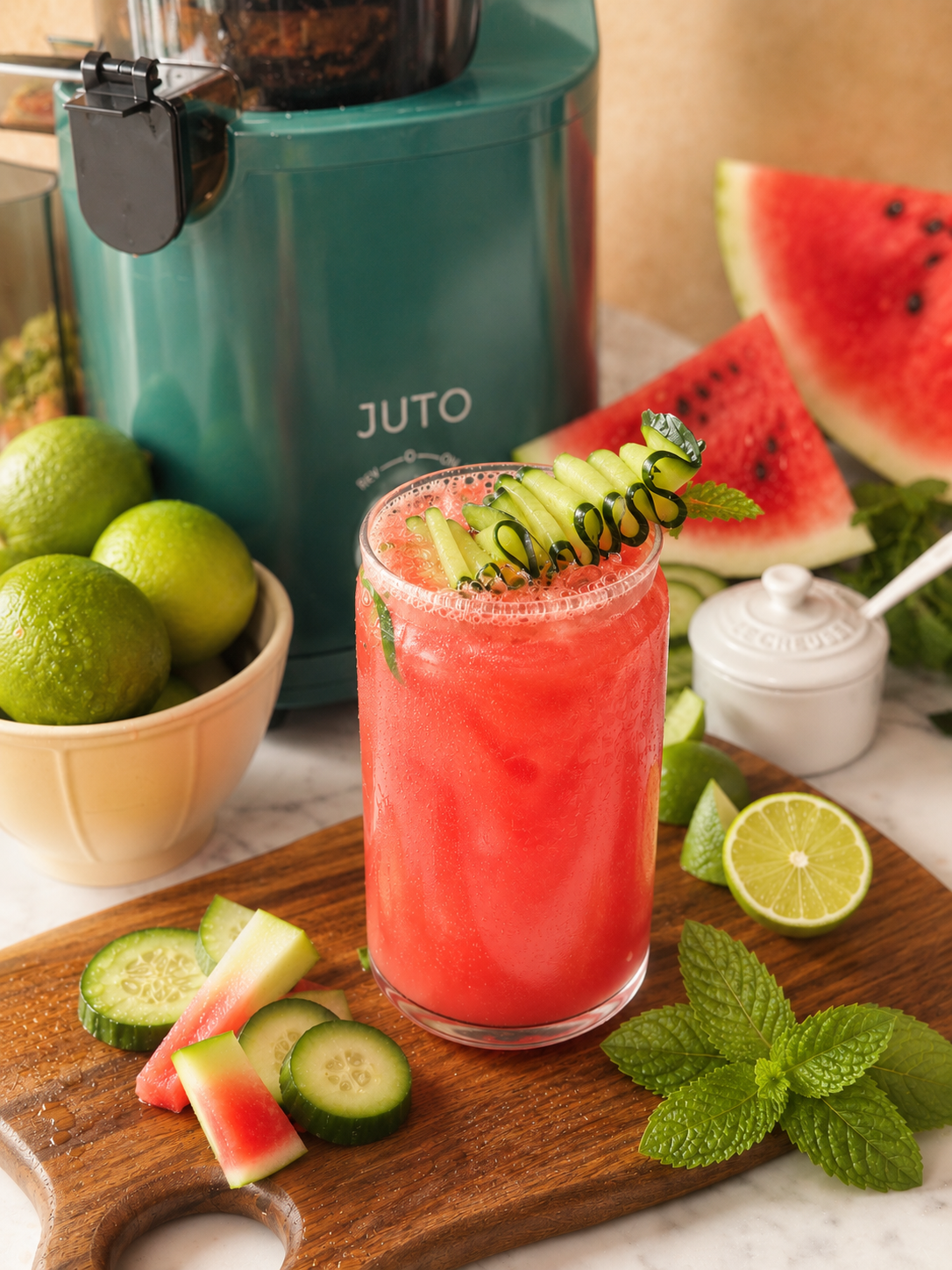 Nature’s Gatorade: The Ultimate Watermelon Cucumber Electrolyte Juice for Natural Hydration