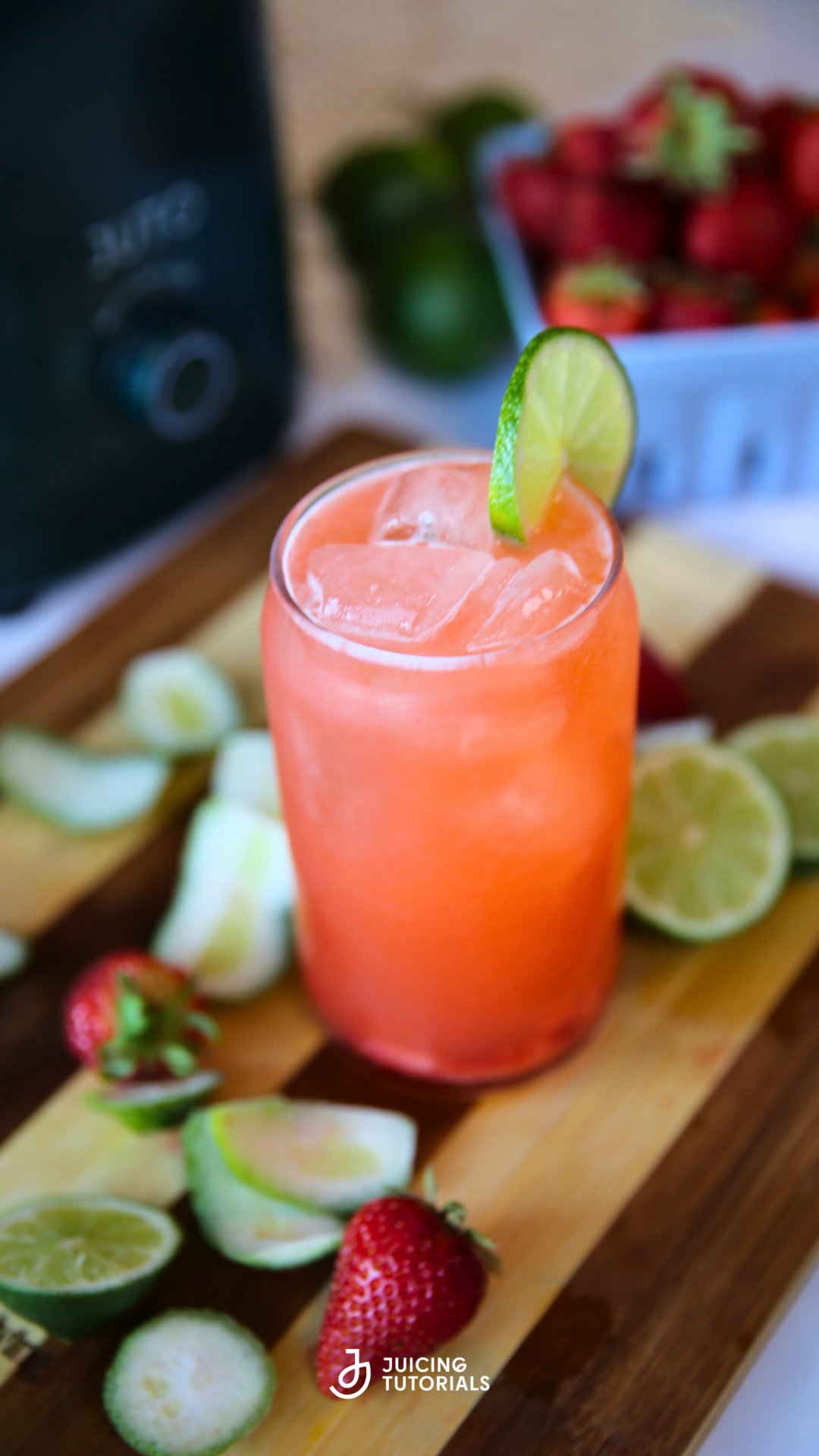 Sparkling Strawberry Limeade for Gut Health