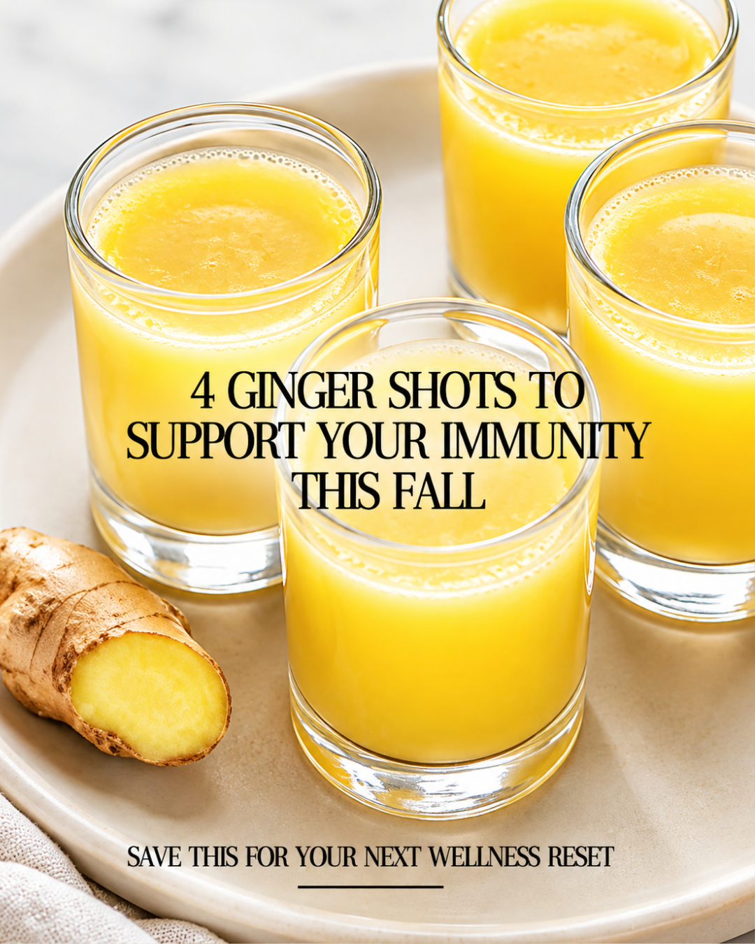4 Ginger Shots to Support Your Immunity This Fall