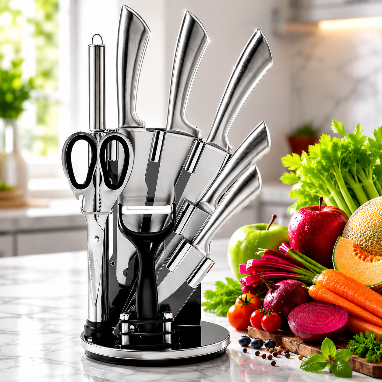 JUTO Living Premium 8-Piece Stainless Steel Knife Set
